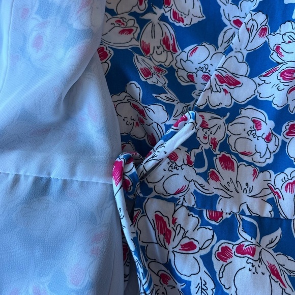 NWT ZARA Floral Print Poplin Cotton Tie Mini Dress S - Picture 12 of 15